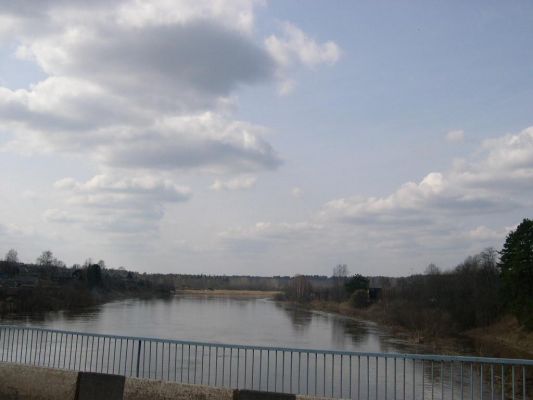Мста весной. Вид с моста. 
Захарова Даша 
